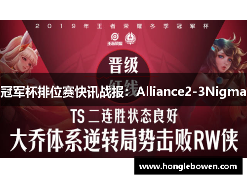 冠军杯排位赛快讯战报：Alliance2-3Nigma